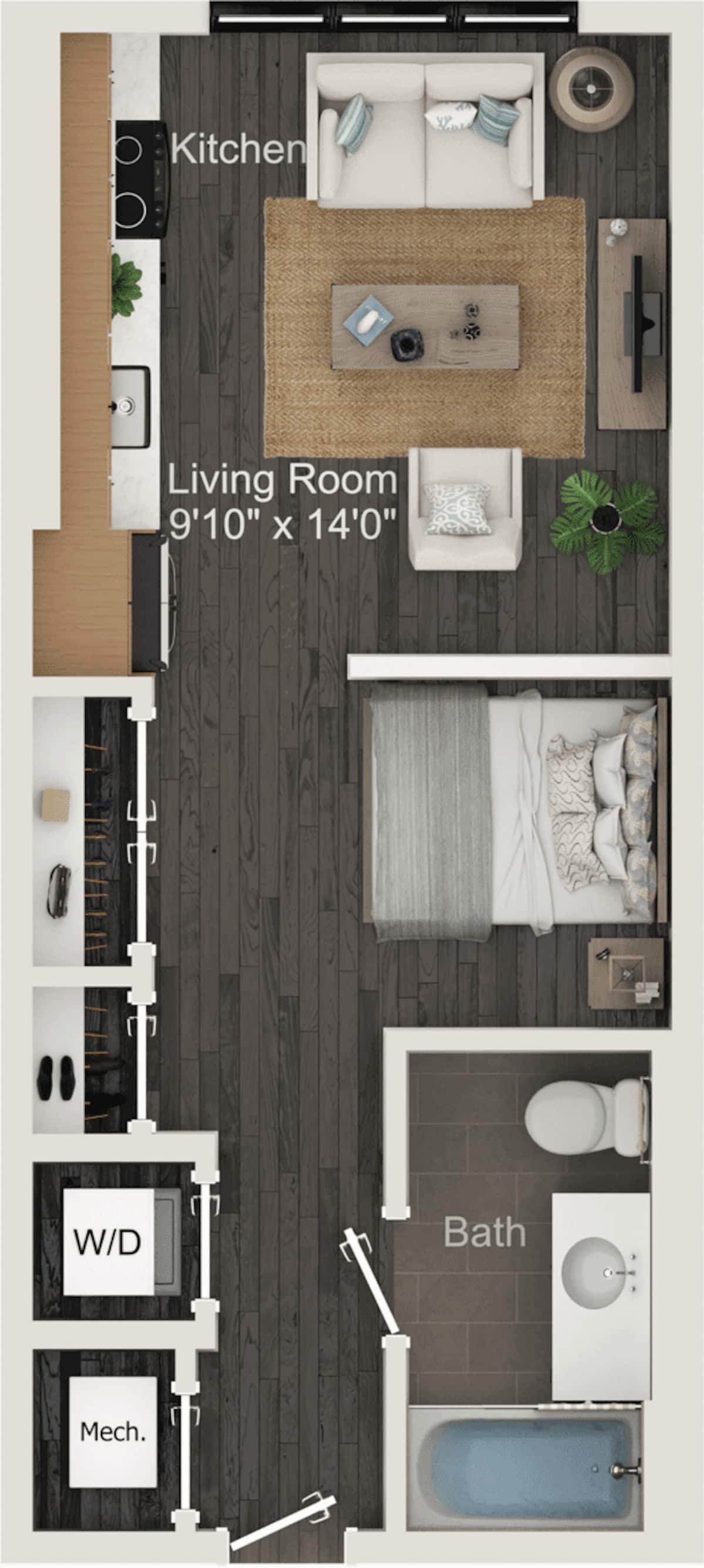 Floorplan diagram for S1, showing Studio