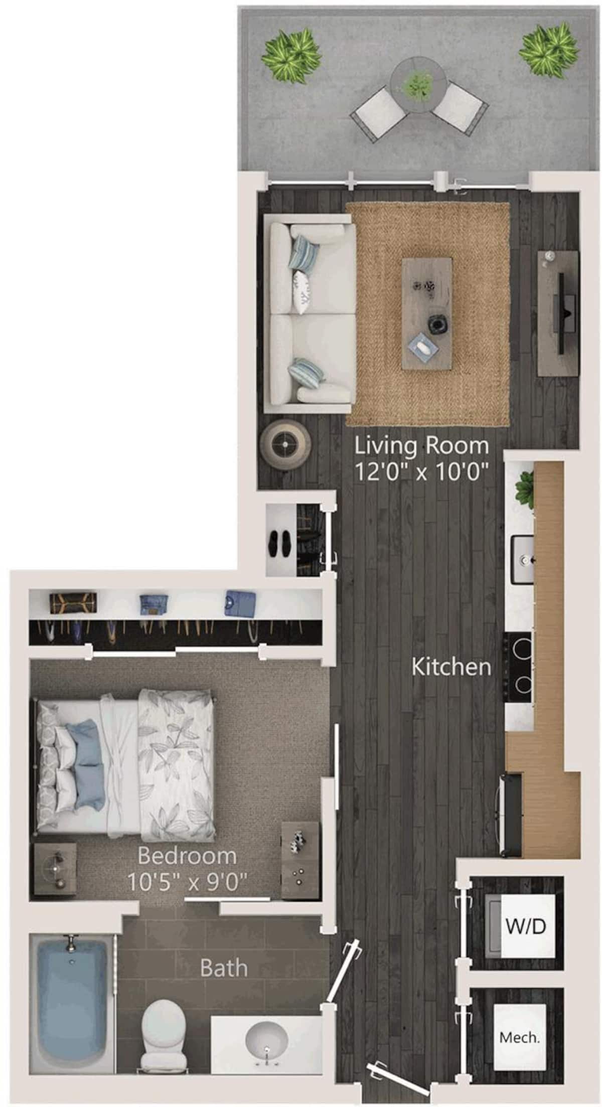 Floorplan diagram for S3, showing Studio