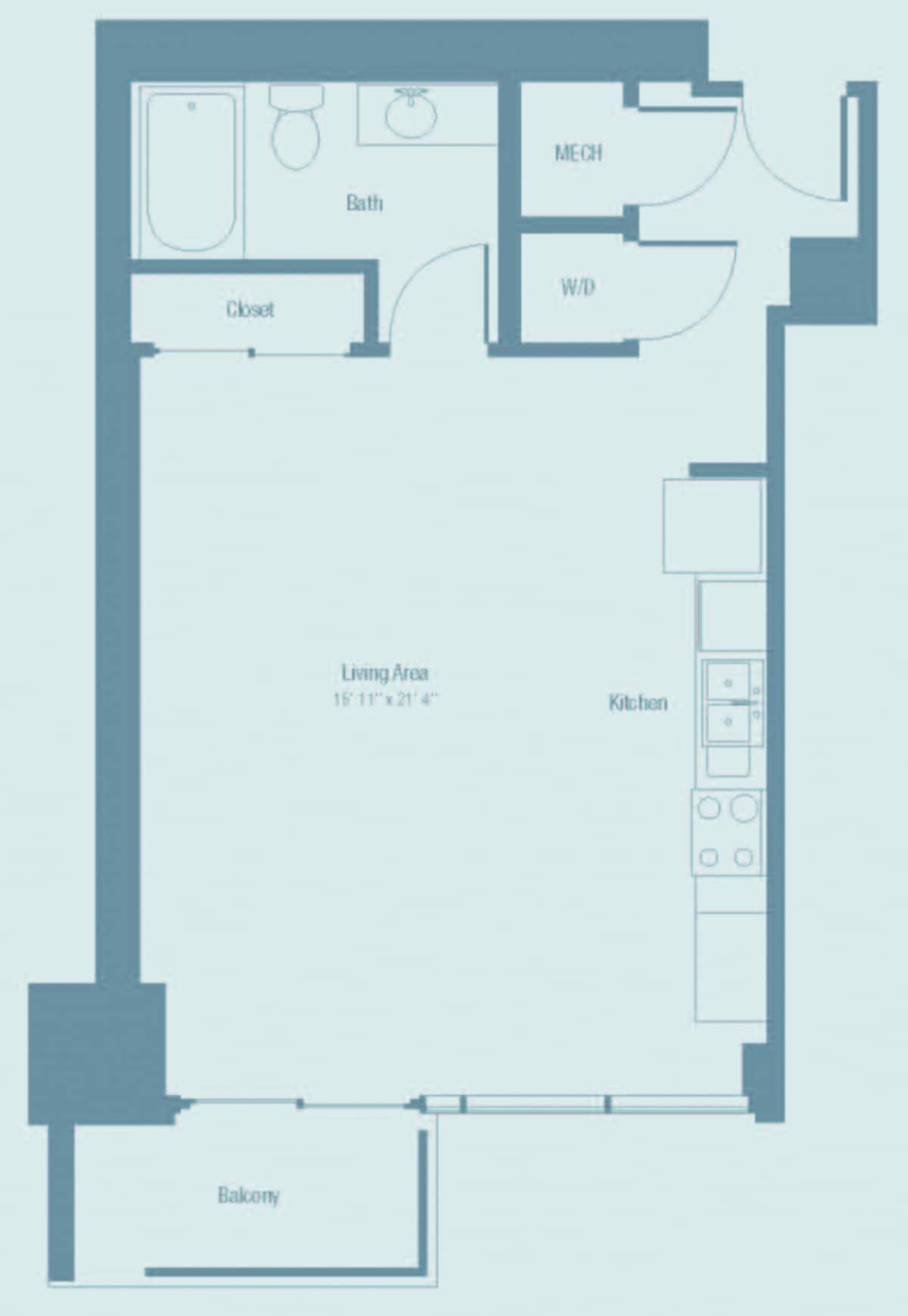 Floorplan diagram for S2, showing Studio