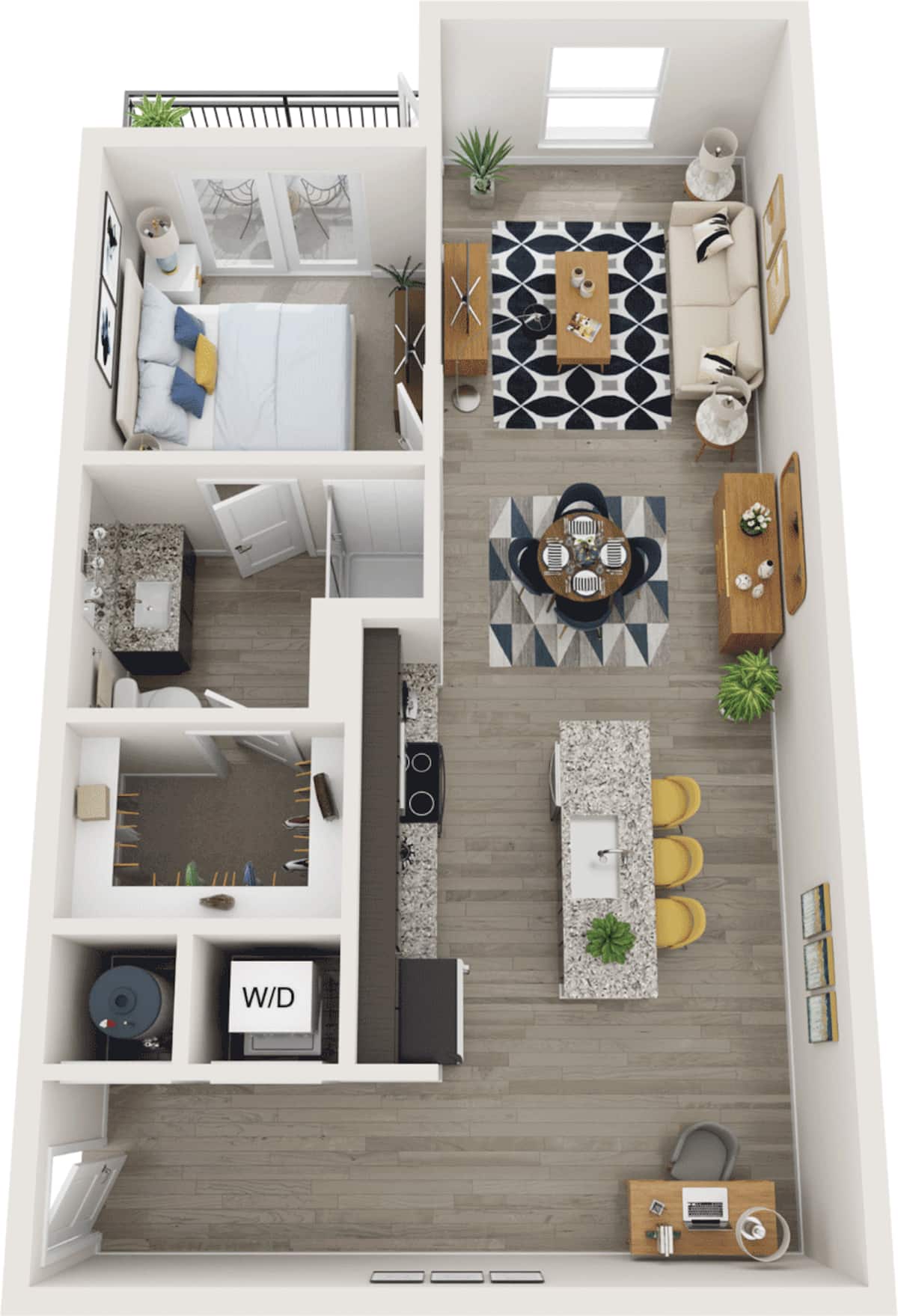 Floorplan diagram for A5, showing 1 bedroom