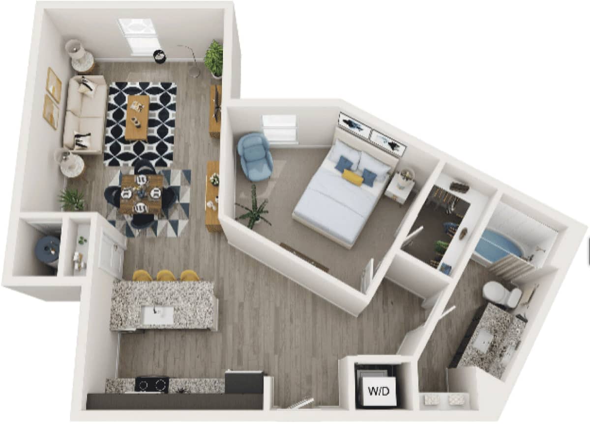 Floorplan diagram for A6, showing 1 bedroom