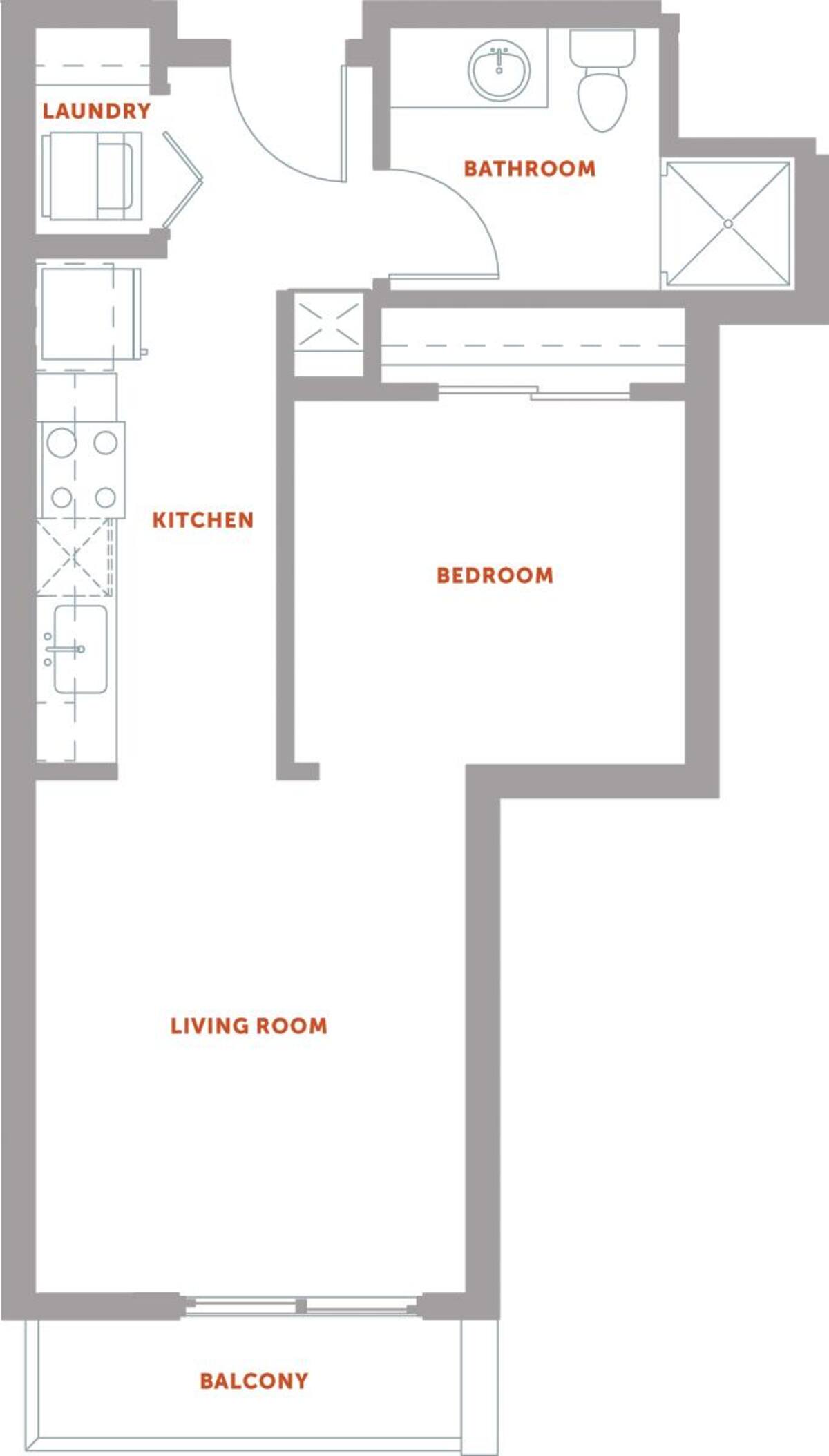 Floorplan diagram for S1, showing Studio