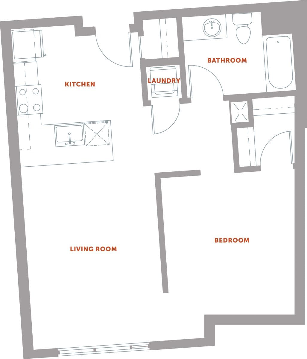Diagram ng floorplan para sa S3 Series 06, na nagpapakita ng Studio
