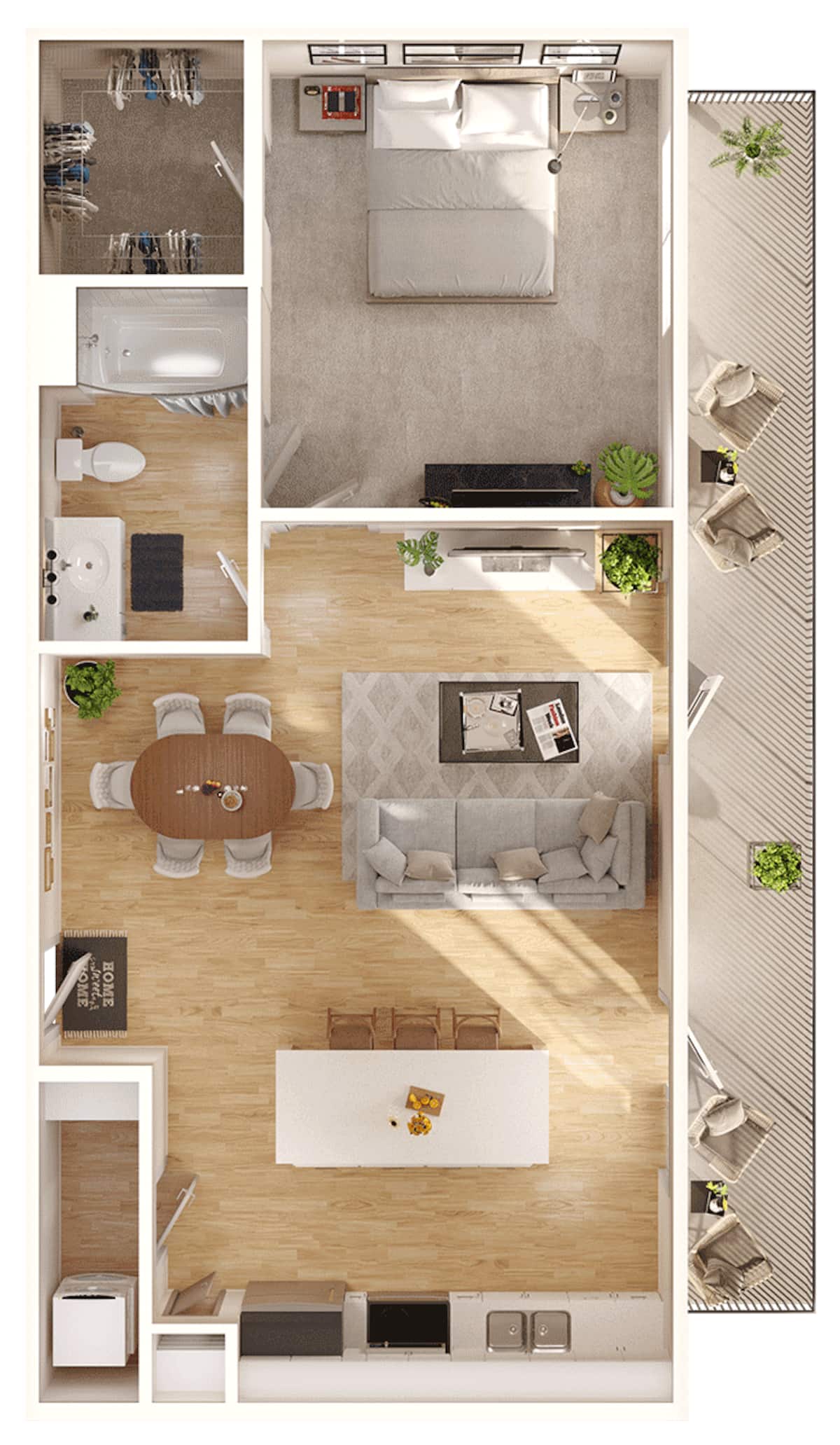 Floorplan diagram for A2, showing 1 bedroom