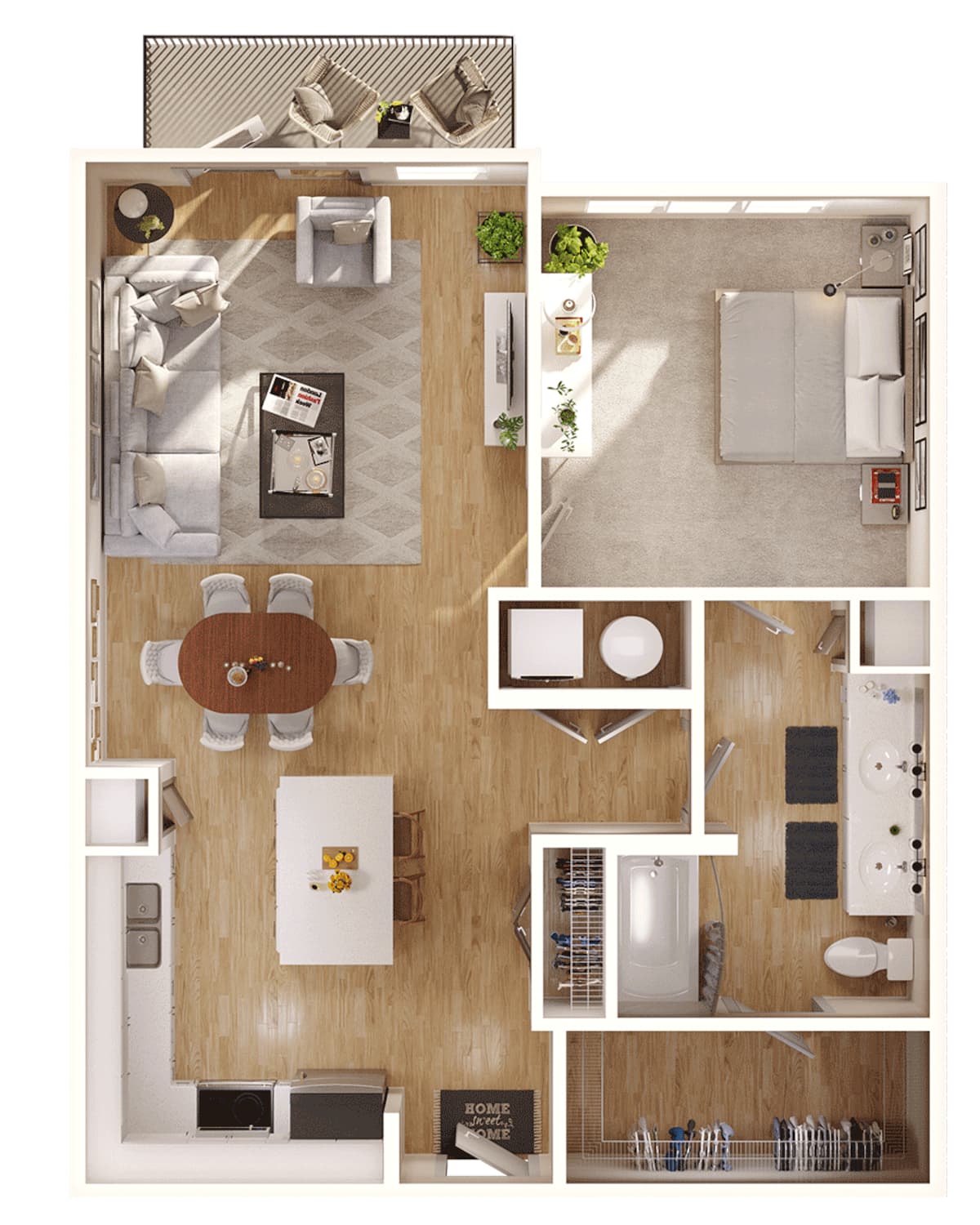 Floorplan diagram for A5, showing 1 bedroom