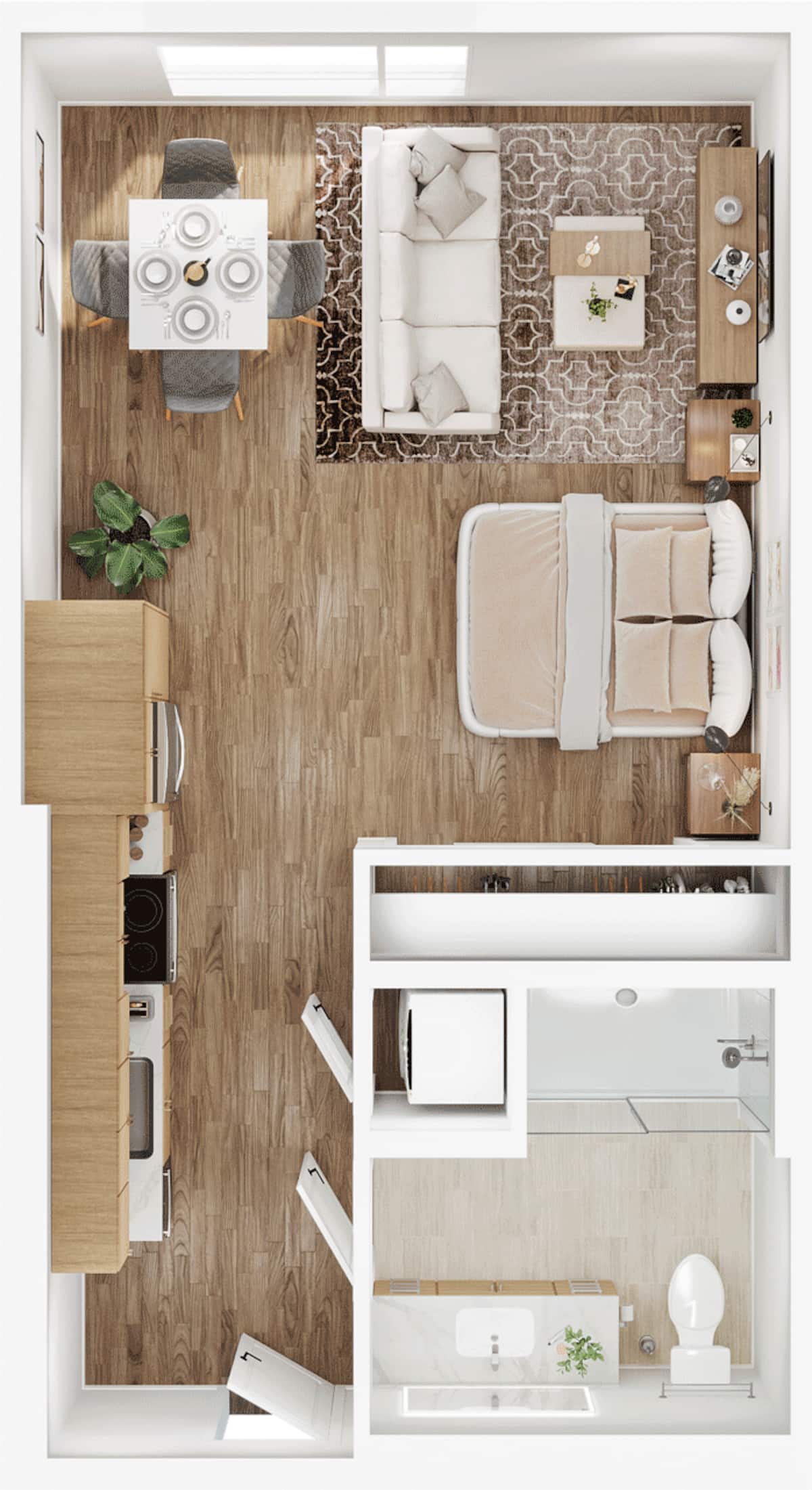Floorplan diagram for S1, showing Studio