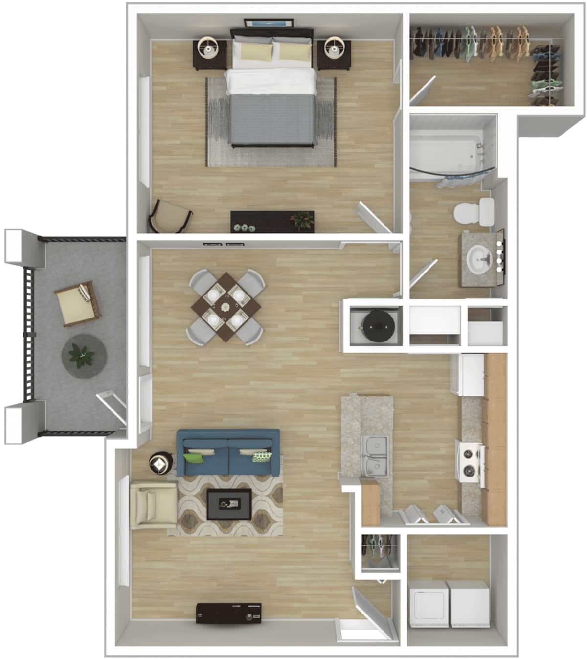 Floorplan diagram for A1R - Shetland, showing 1 bedroom