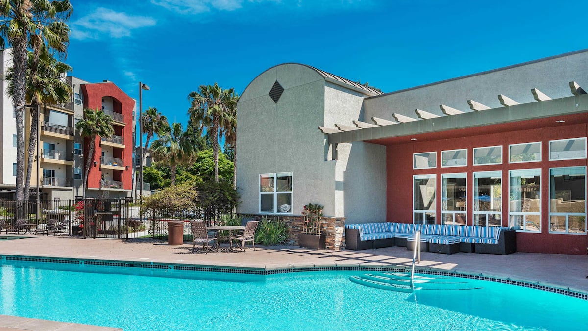 Exterior of Del Mar Ridge, an Airbnb-friendly apartment in San Diego, CA