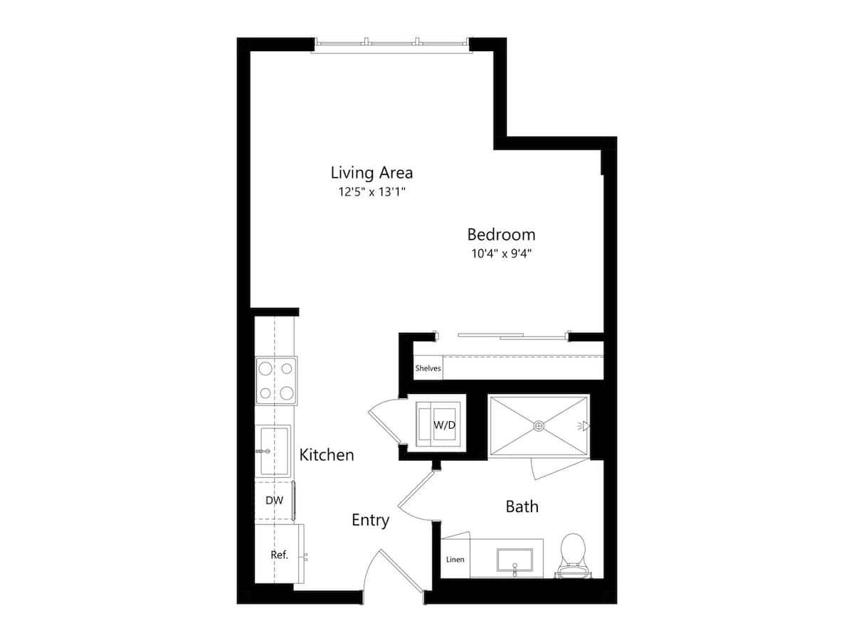Floorplan diagram for S7, showing Studio