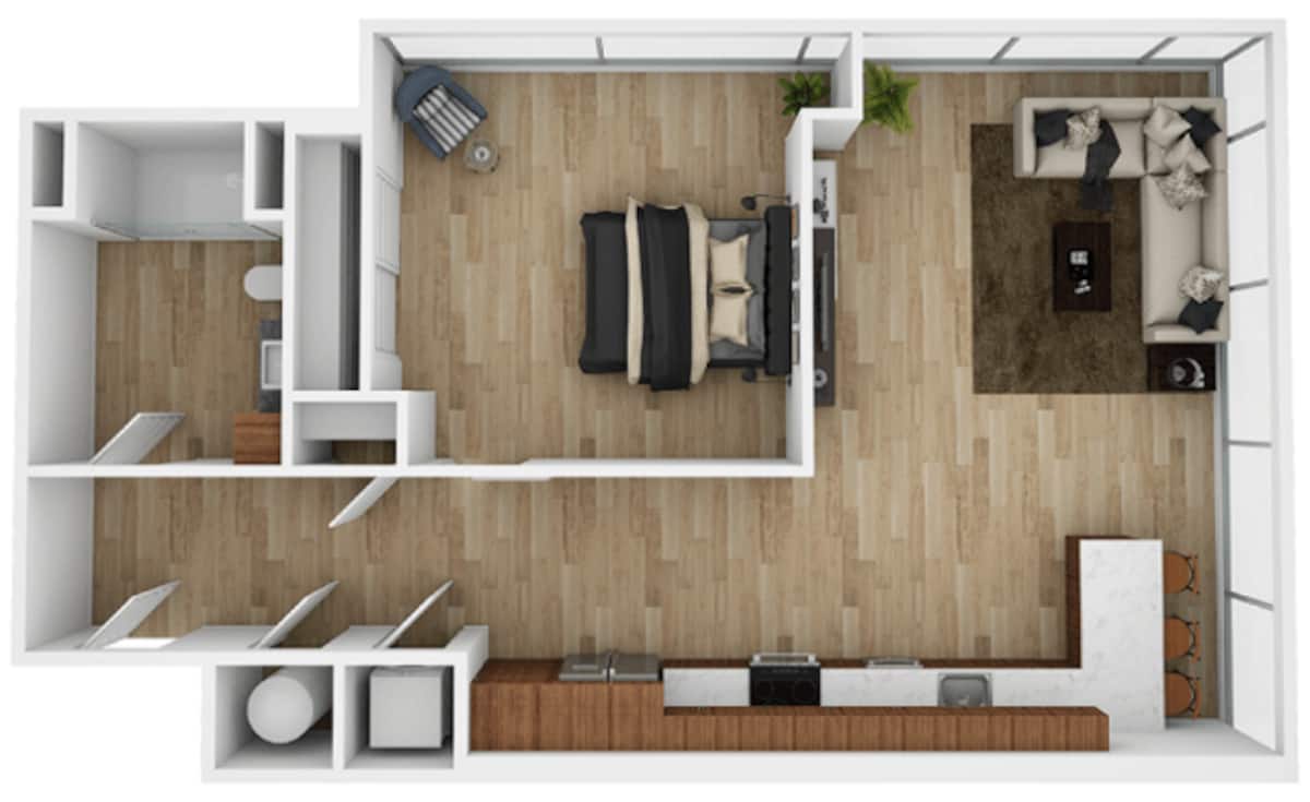 Floorplan diagram for A3, showing 1 bedroom