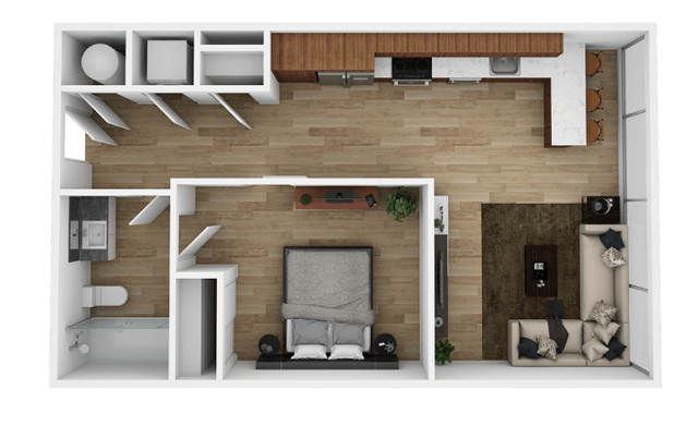 Floorplan diagram for A2, showing 1 bedroom