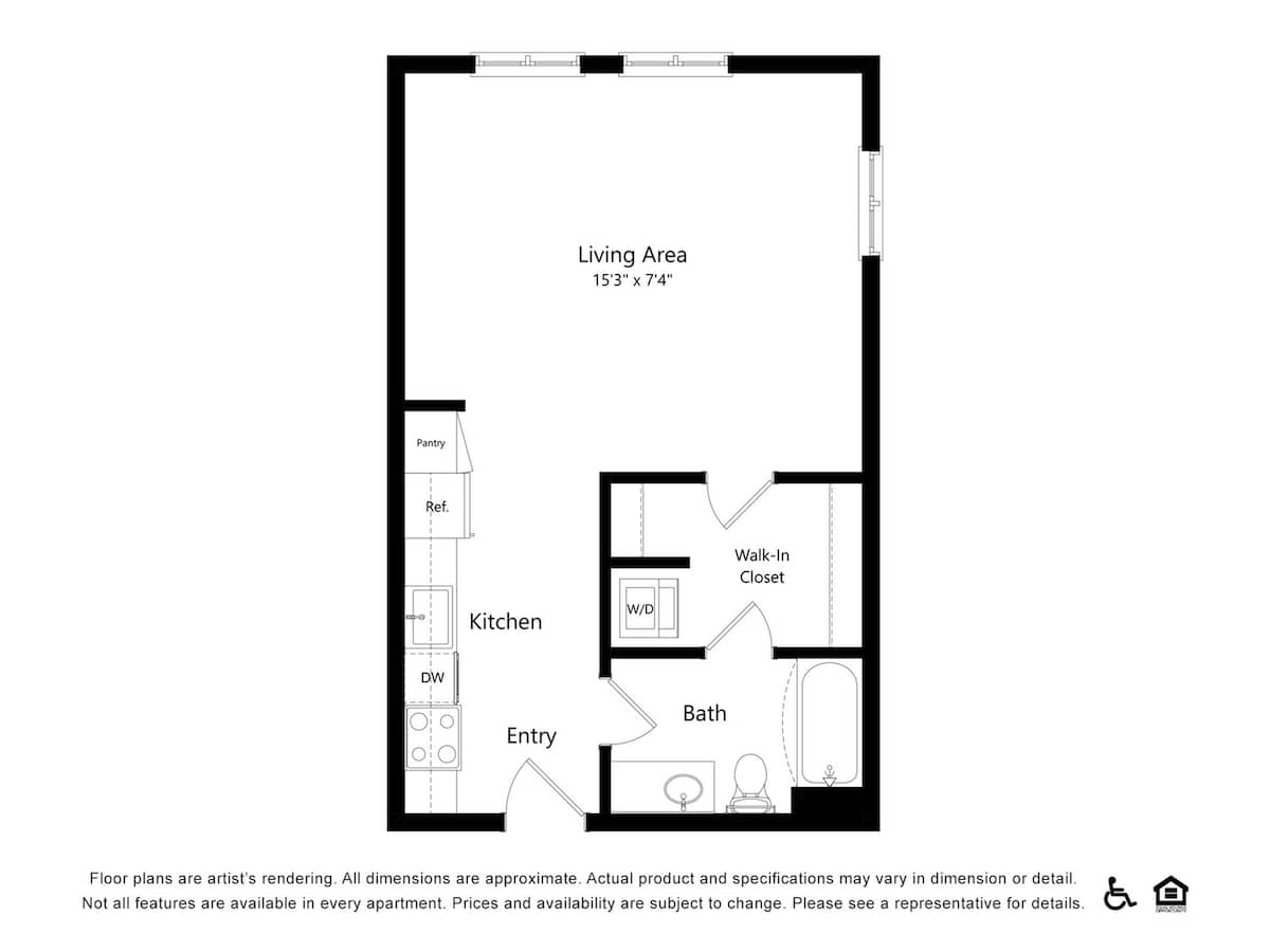 Floorplan diagram for A6, showing Studio