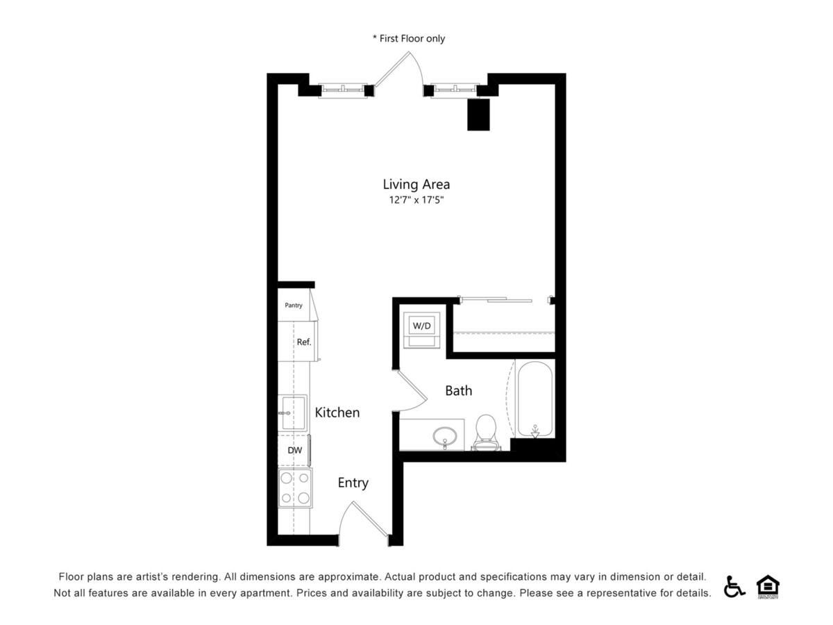 Floorplan diagram for A6.1, showing Studio
