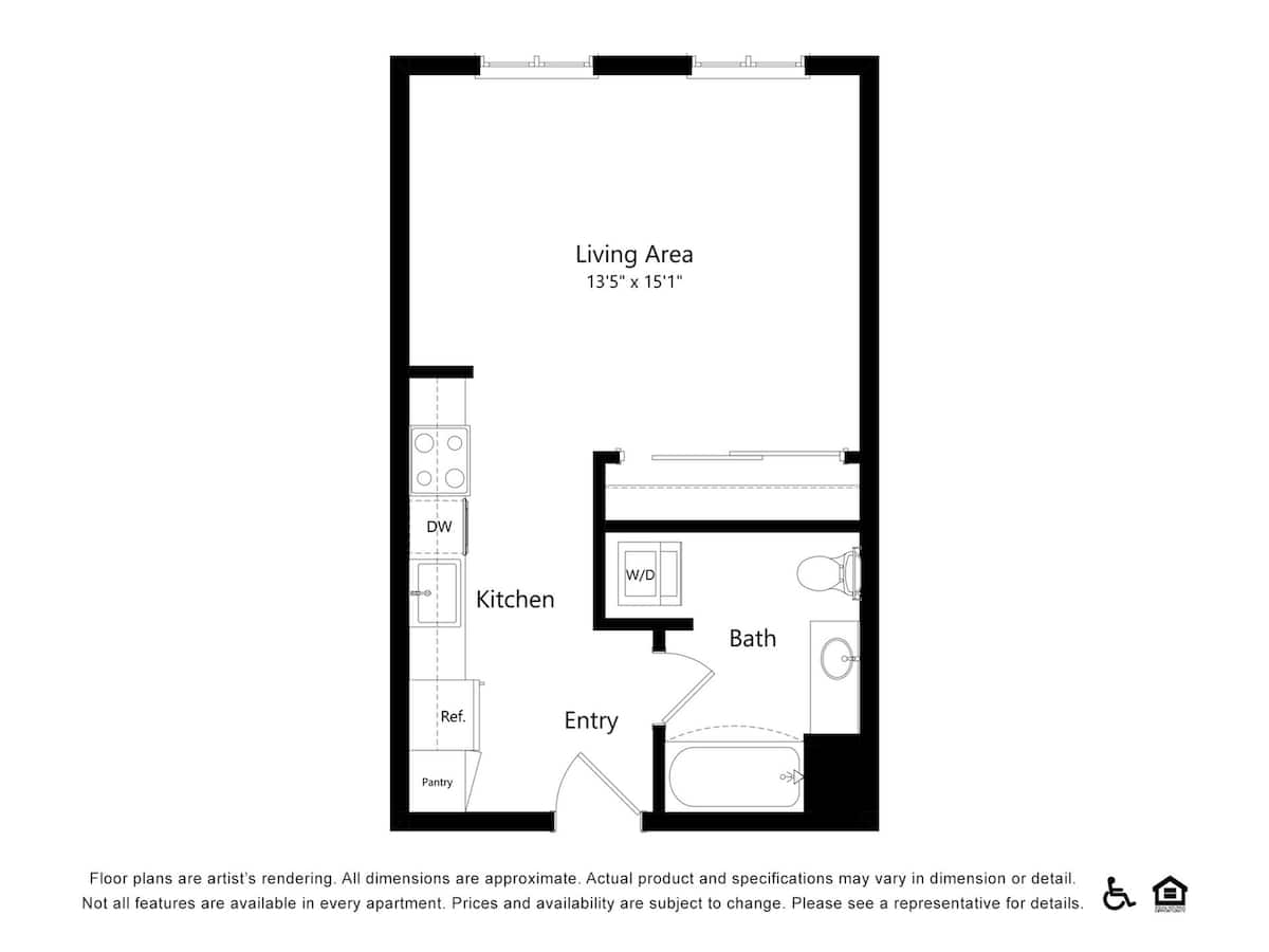 Floorplan diagram for A7, showing Studio