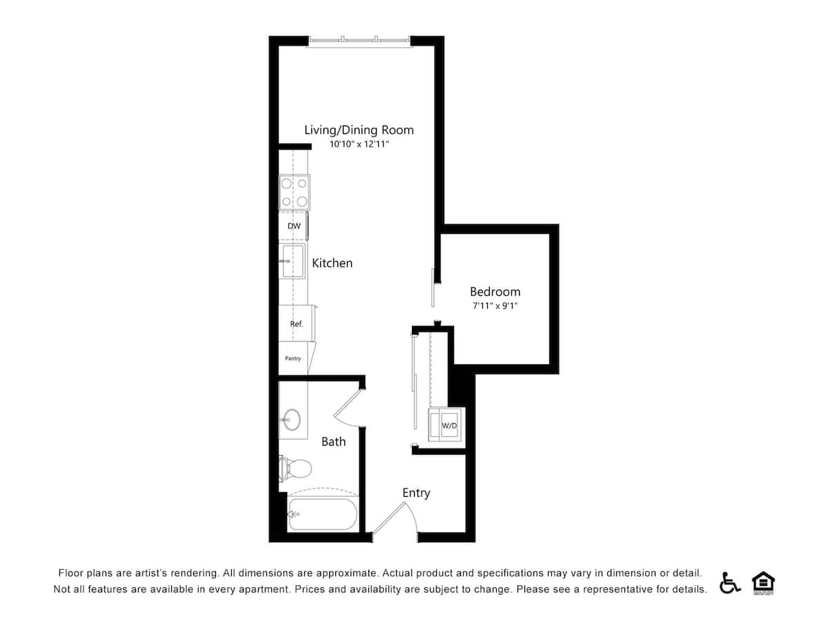 Floorplan diagram for B2.1, showing 1 bedroom
