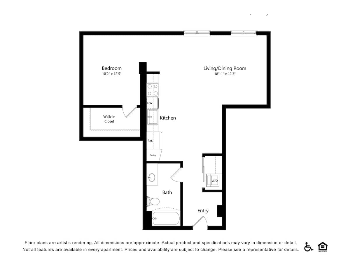 Floorplan diagram for B5, showing 1 bedroom