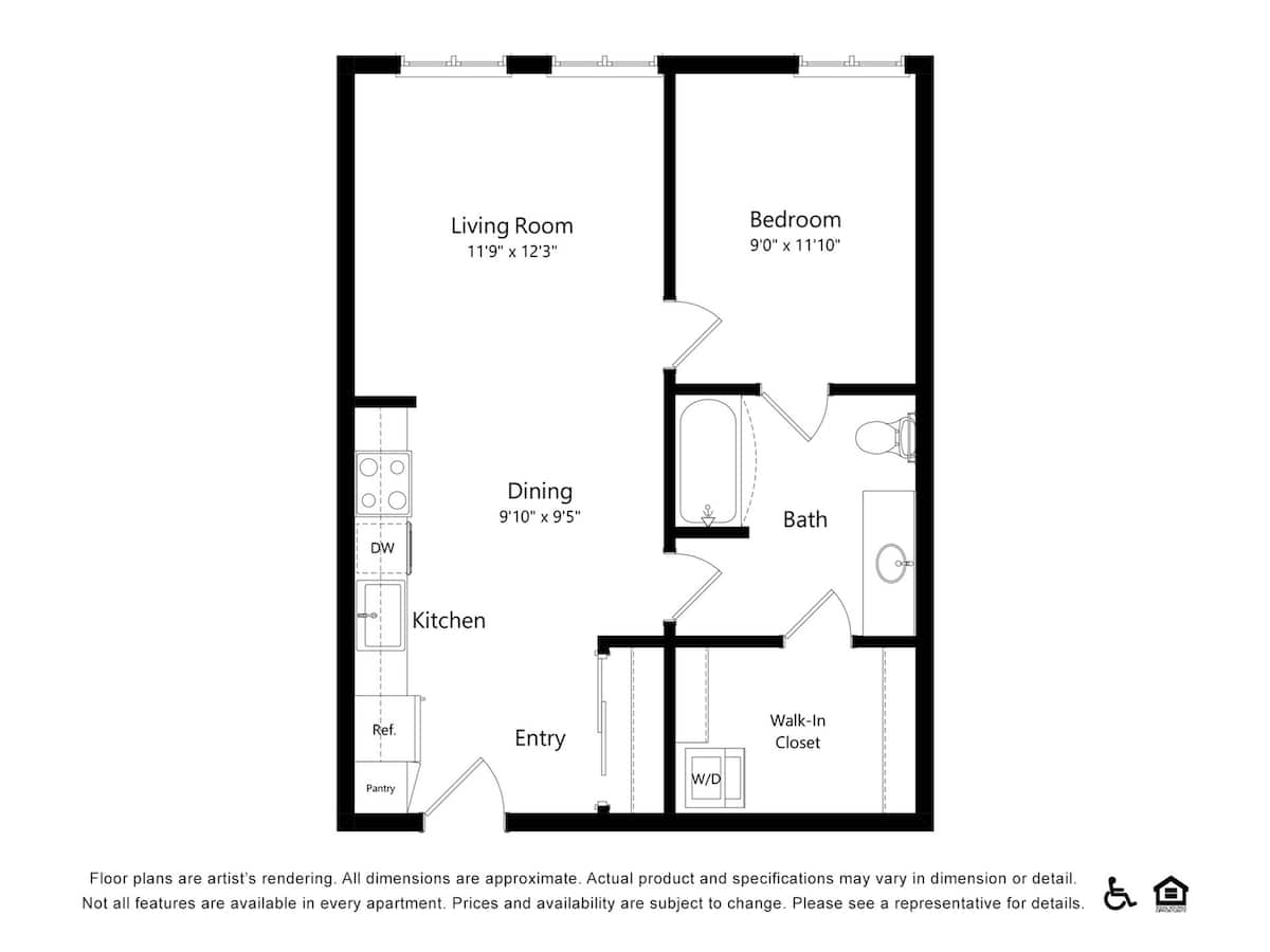 Floorplan diagram for C10, showing 1 bedroom