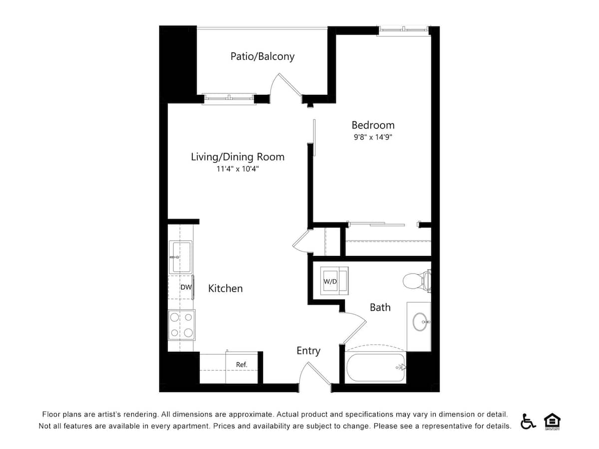 Floorplan diagram for C3, showing 1 bedroom