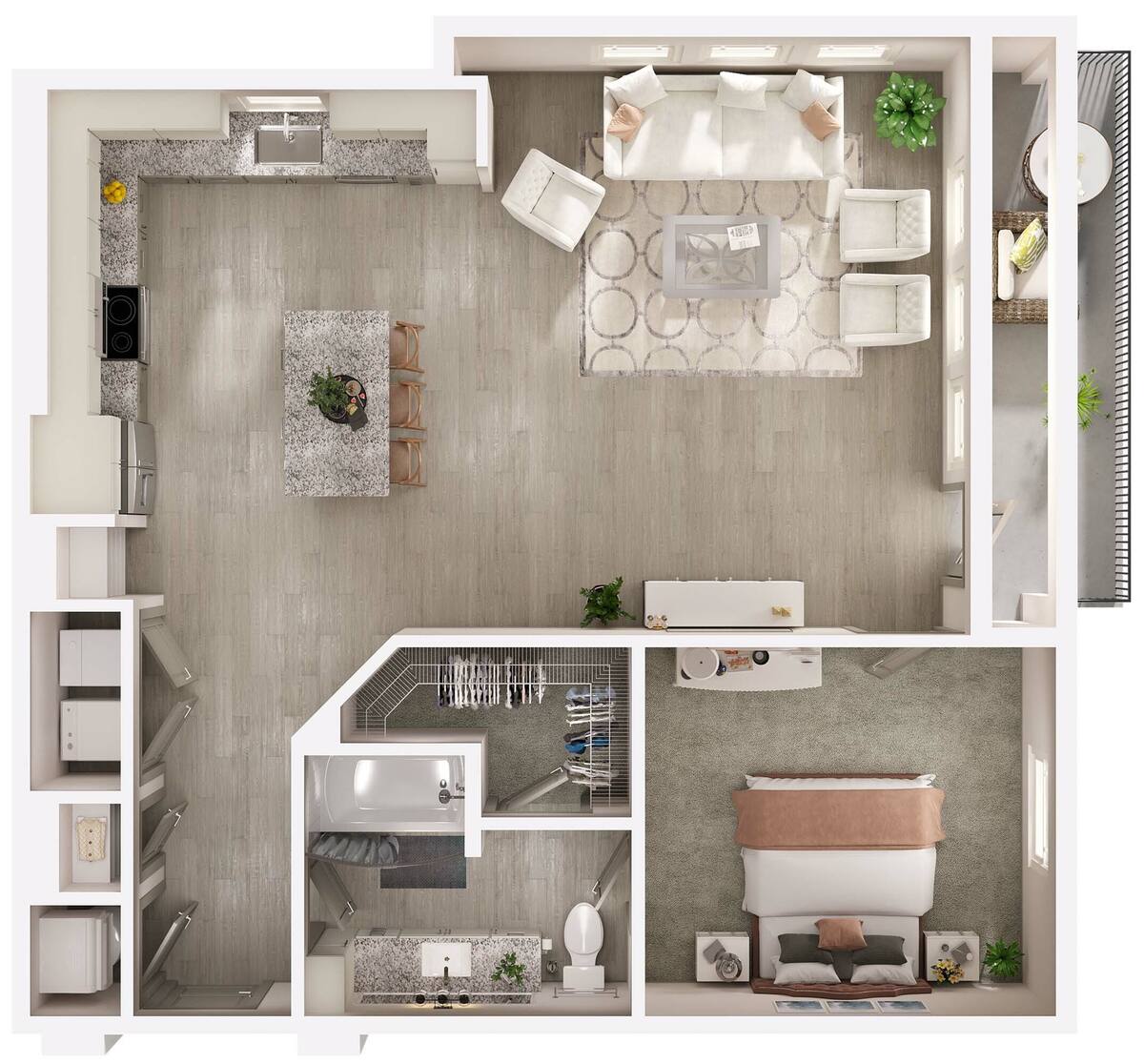 Floorplan diagram for A2, showing 1 bedroom