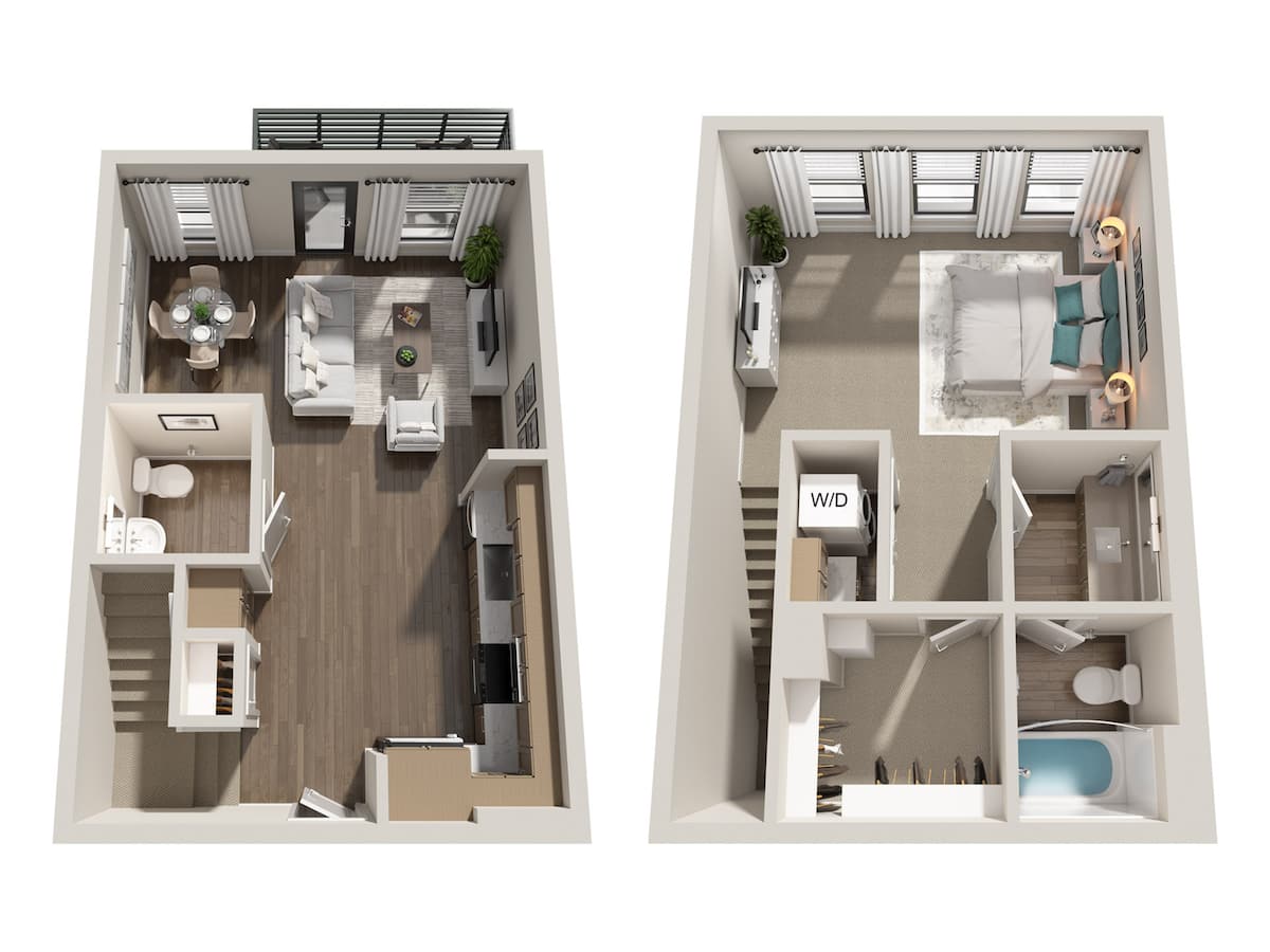Floorplan diagram for TH-A6, showing 1 bedroom