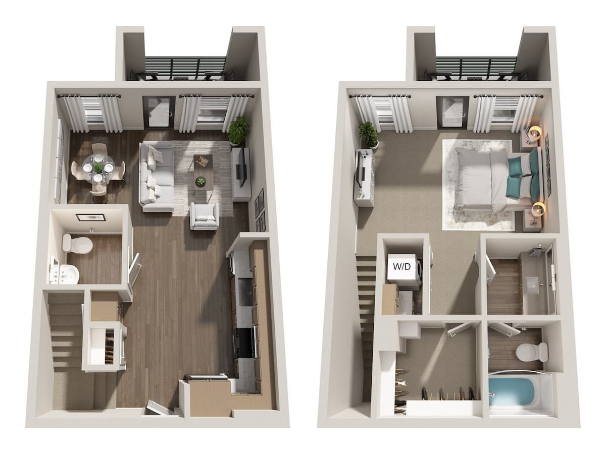 Floorplan diagram for TH-A7, showing 1 bedroom