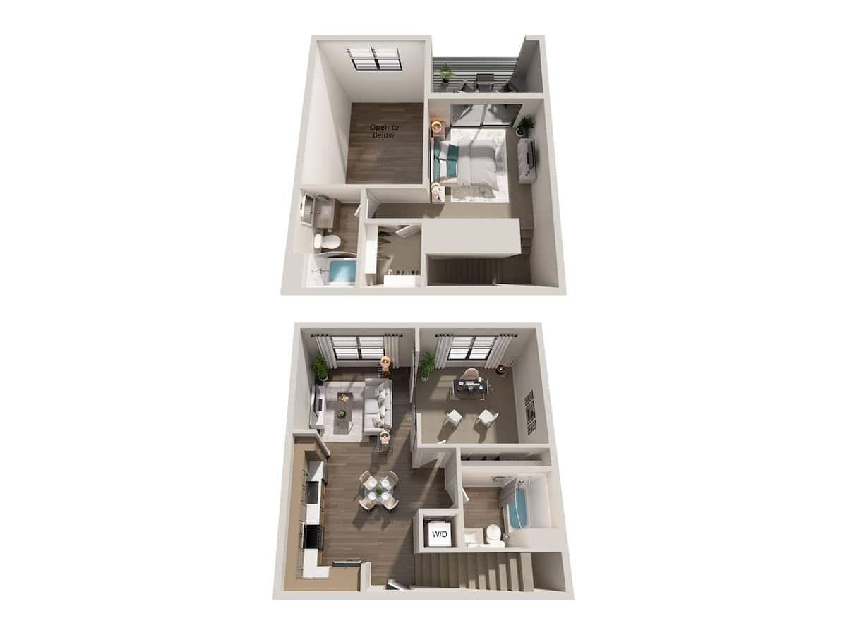 Floorplan diagram for A11L, showing 1 bedroom