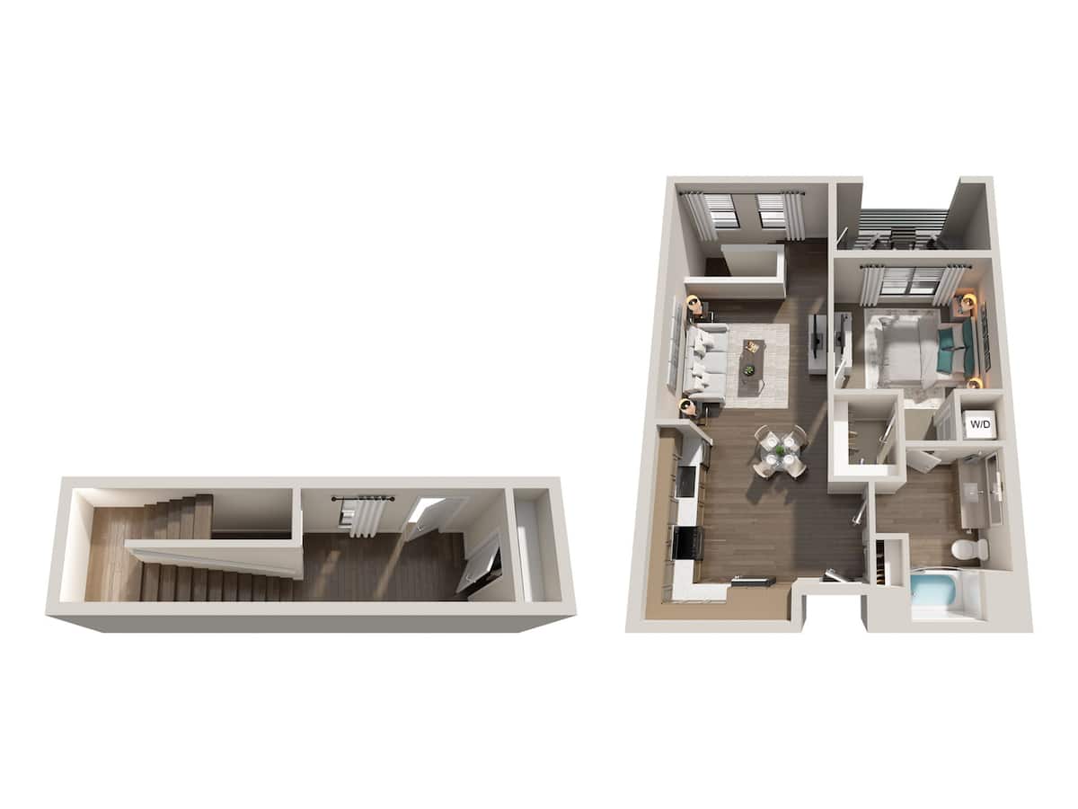 Floorplan diagram for A4, showing 1 bedroom
