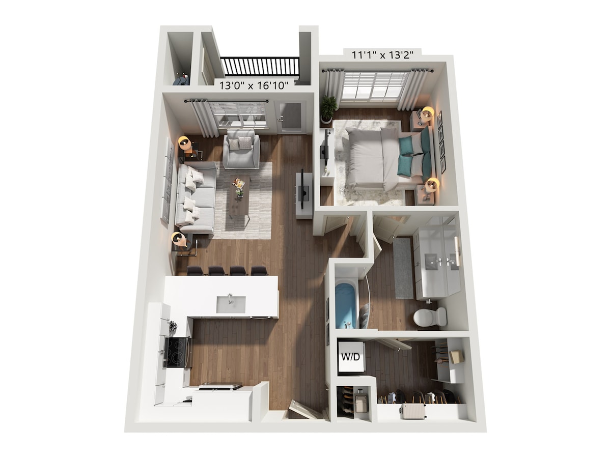 Floorplan diagram for A5, showing 1 bedroom