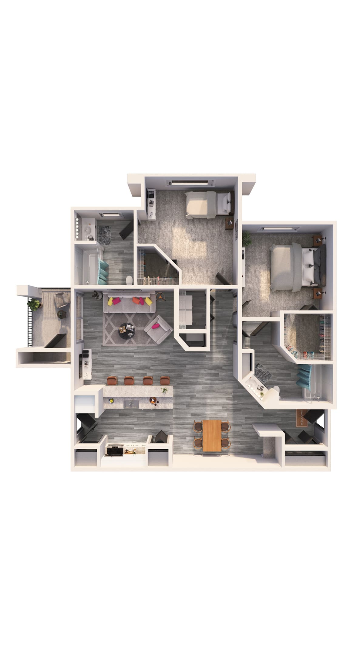 Floorplan diagram for B4, showing 2 bedroom