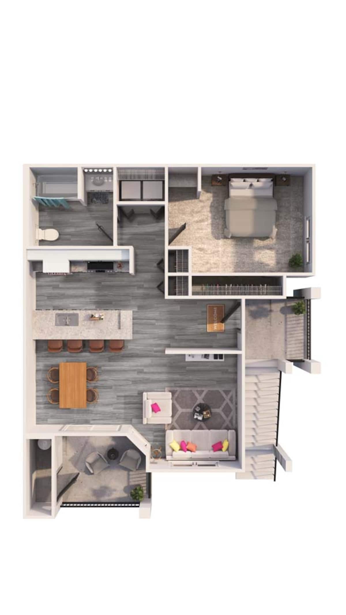 Floorplan diagram for A2TH-SR, showing 1 bedroom