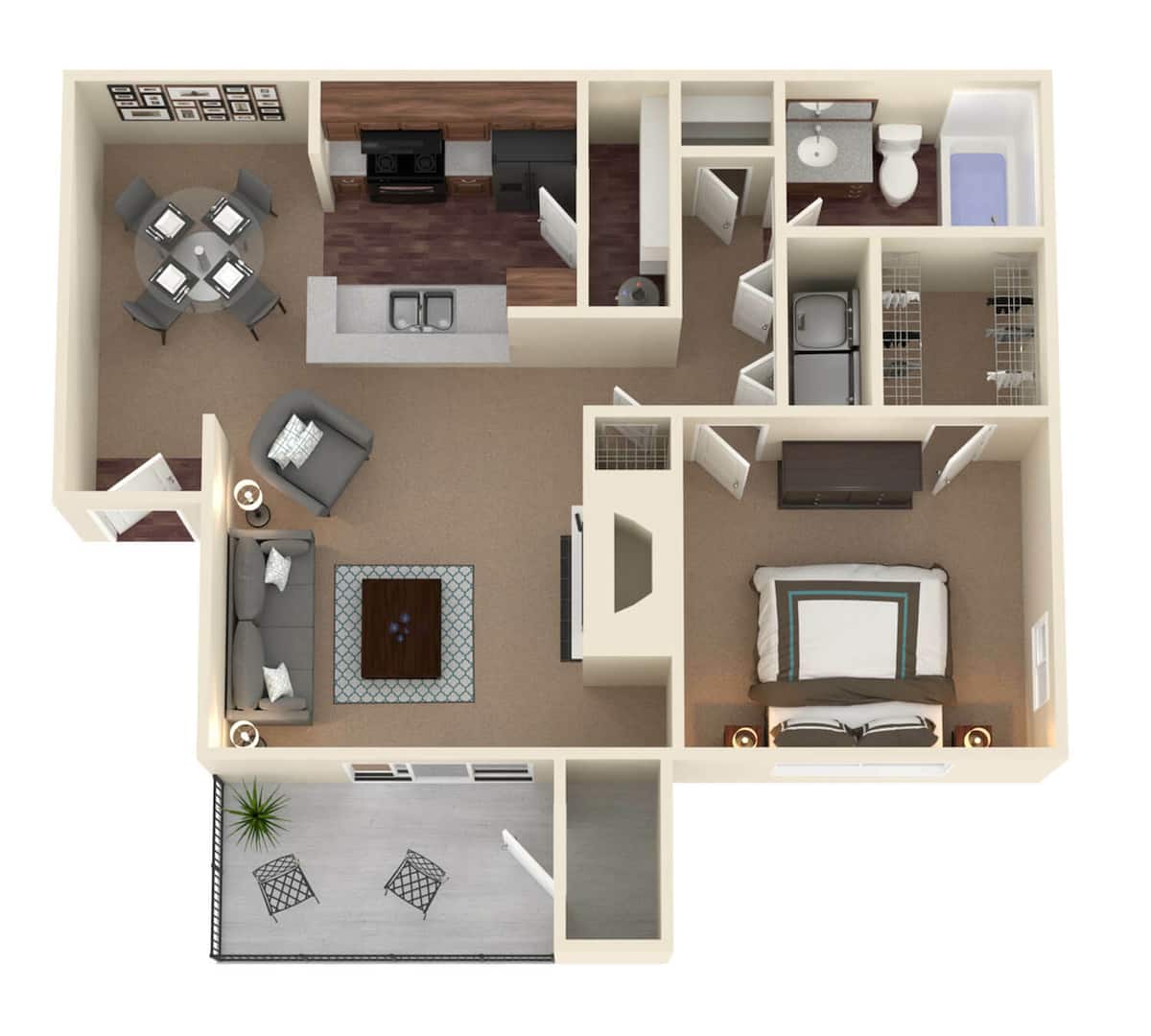 Floorplan diagram for A1, showing 1 bedroom