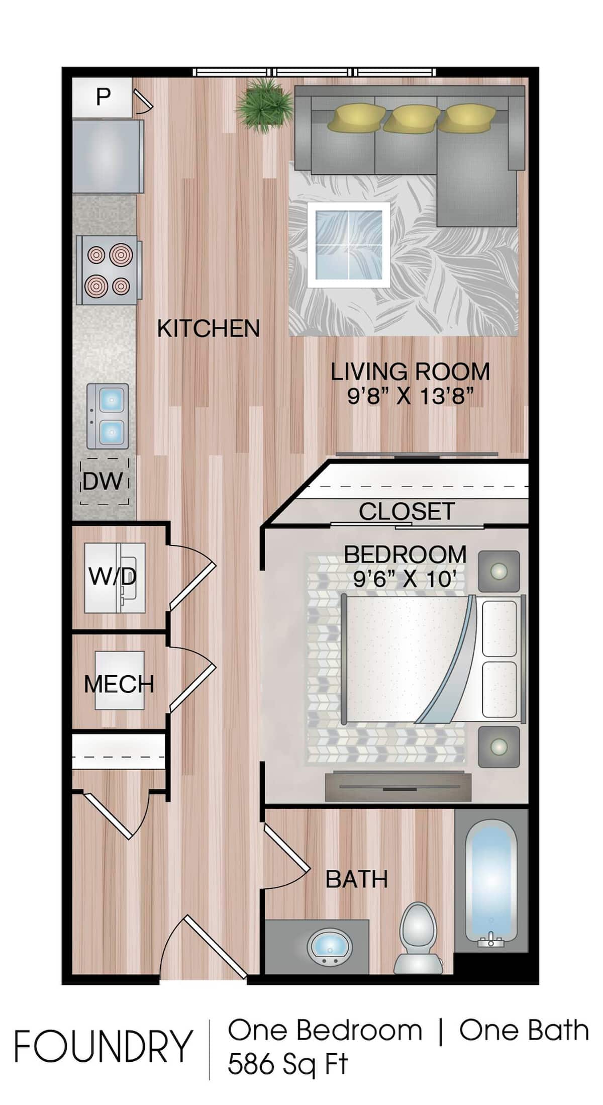 Floorplan diagram for Foundry, showing Studio