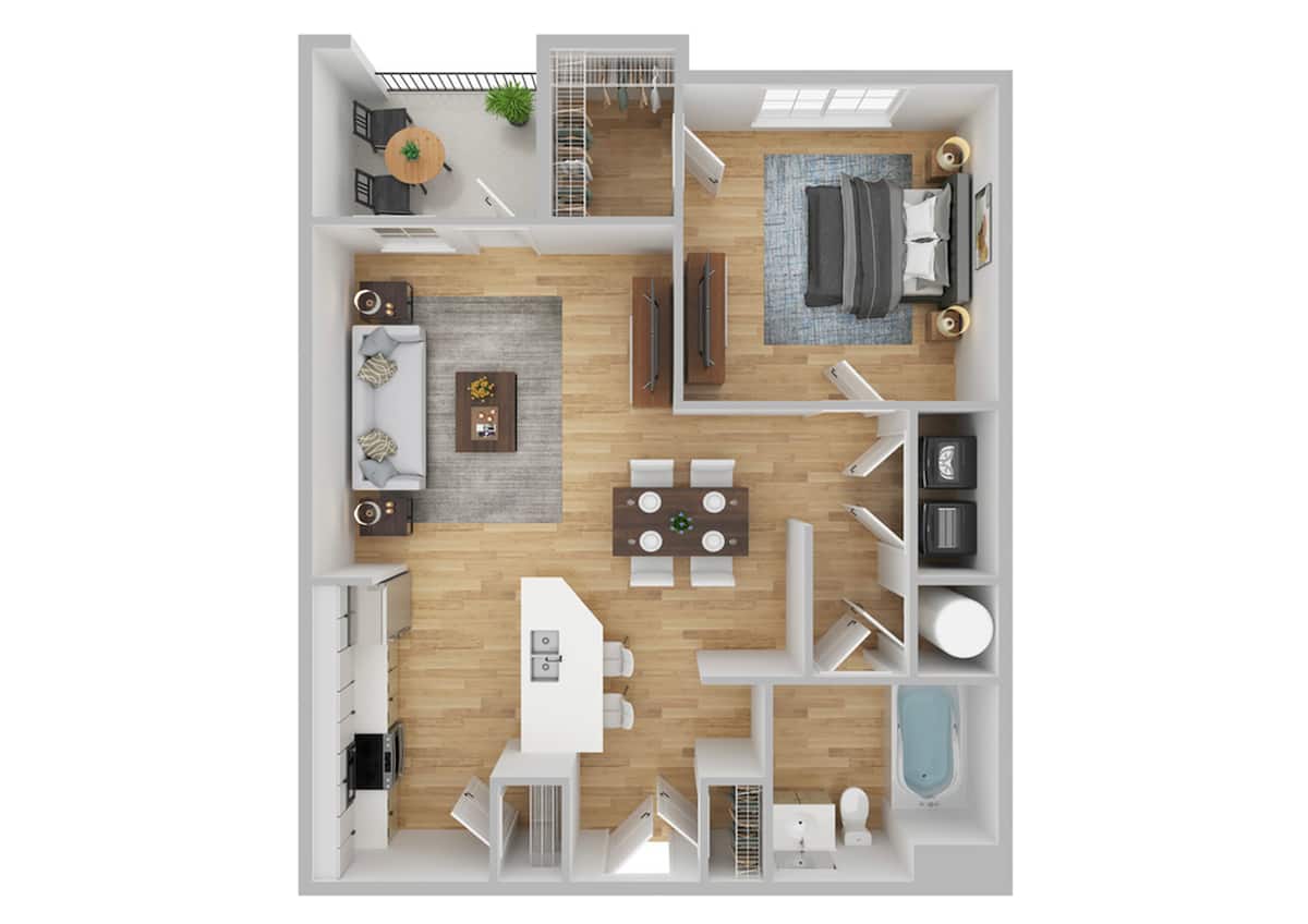 Floorplan diagram for Mason | Renovated, showing 1 bedroom