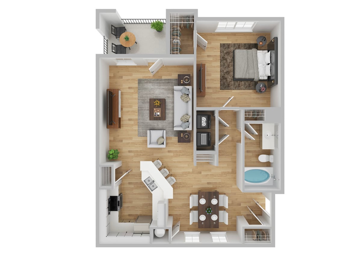 Floorplan diagram for Alston | Renovated, showing 1 bedroom