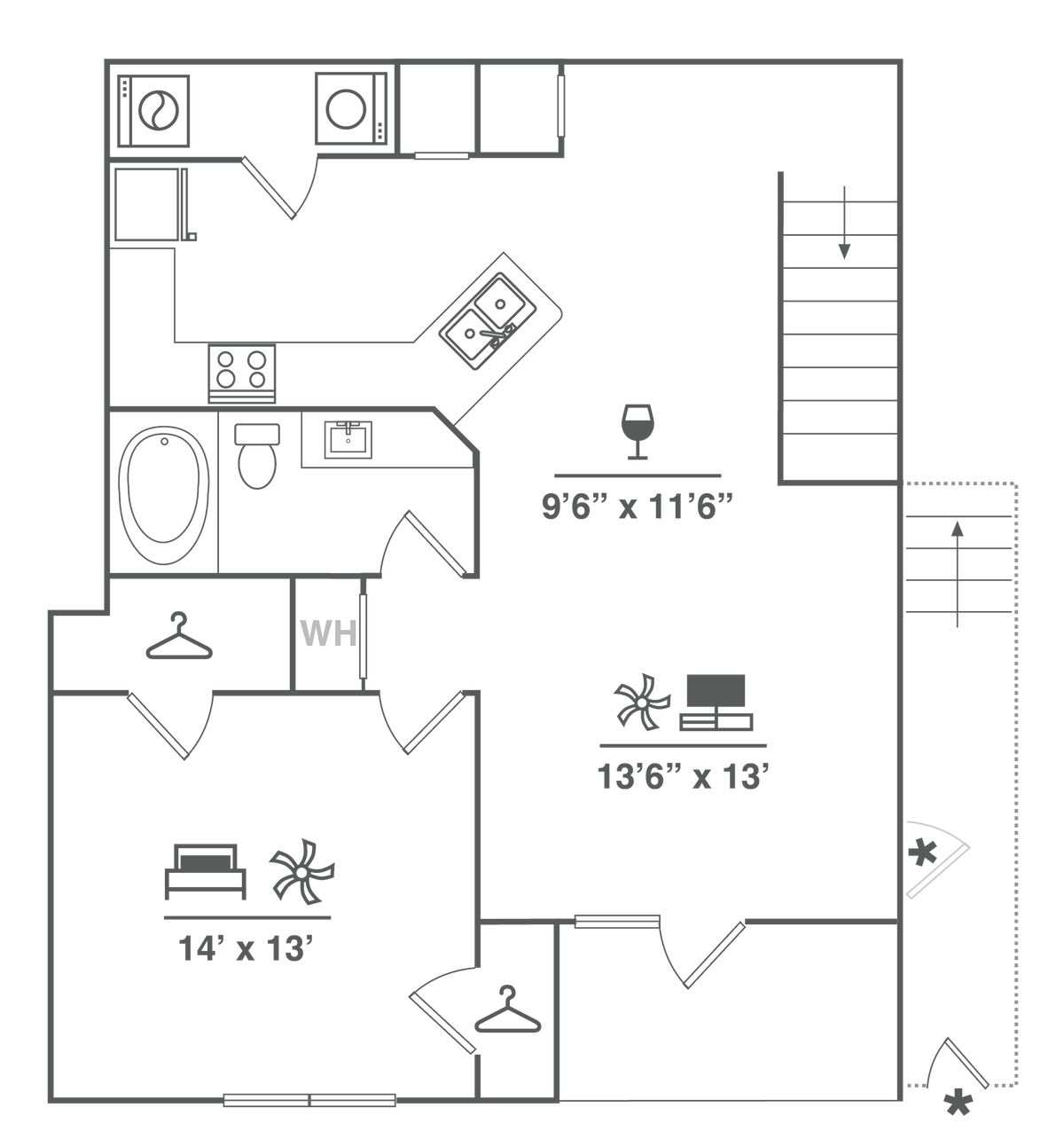 Plano de A2UG, que muestra 1 habitación