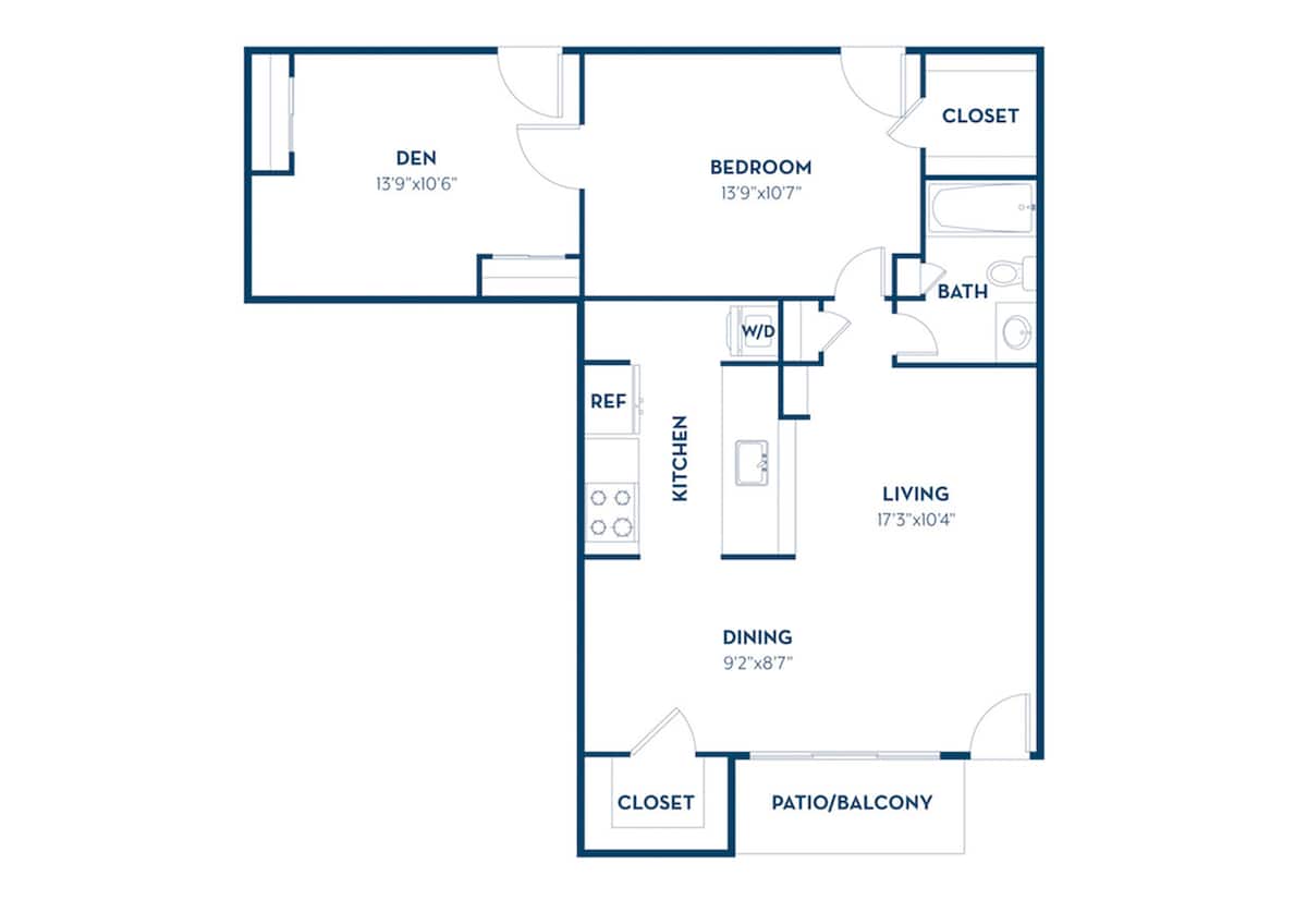 Floorplan diagram for Kandinsky | Renovated, showing 1 bedroom