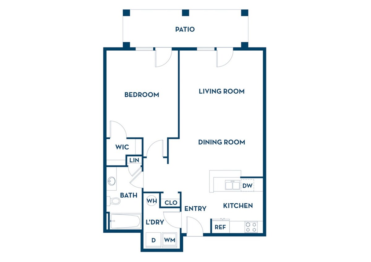 Floorplan diagram for Lake Maxinkuckee, showing 1 bedroom