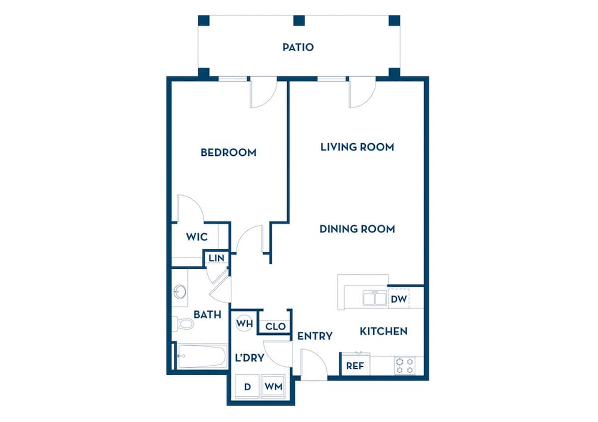 Floorplan diagram for Lake Maxinkuckee, showing 1 bedroom