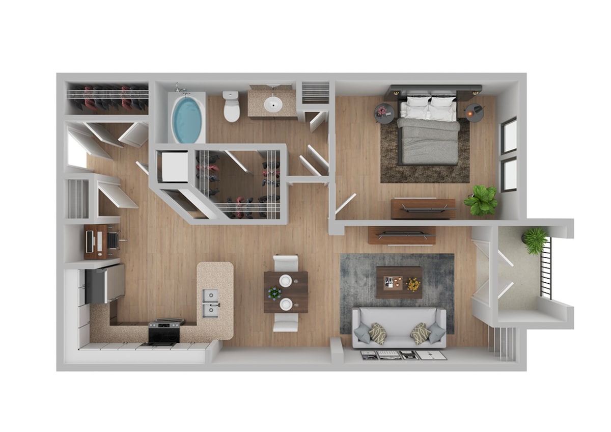 Floorplan diagram for Newport | Renovated, showing 1 bedroom