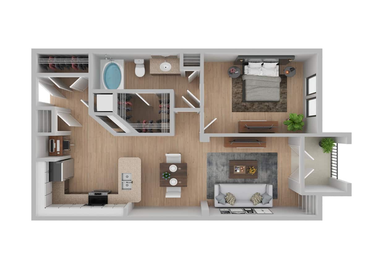 Floorplan diagram for Lockwood | Renovated, showing 1 bedroom