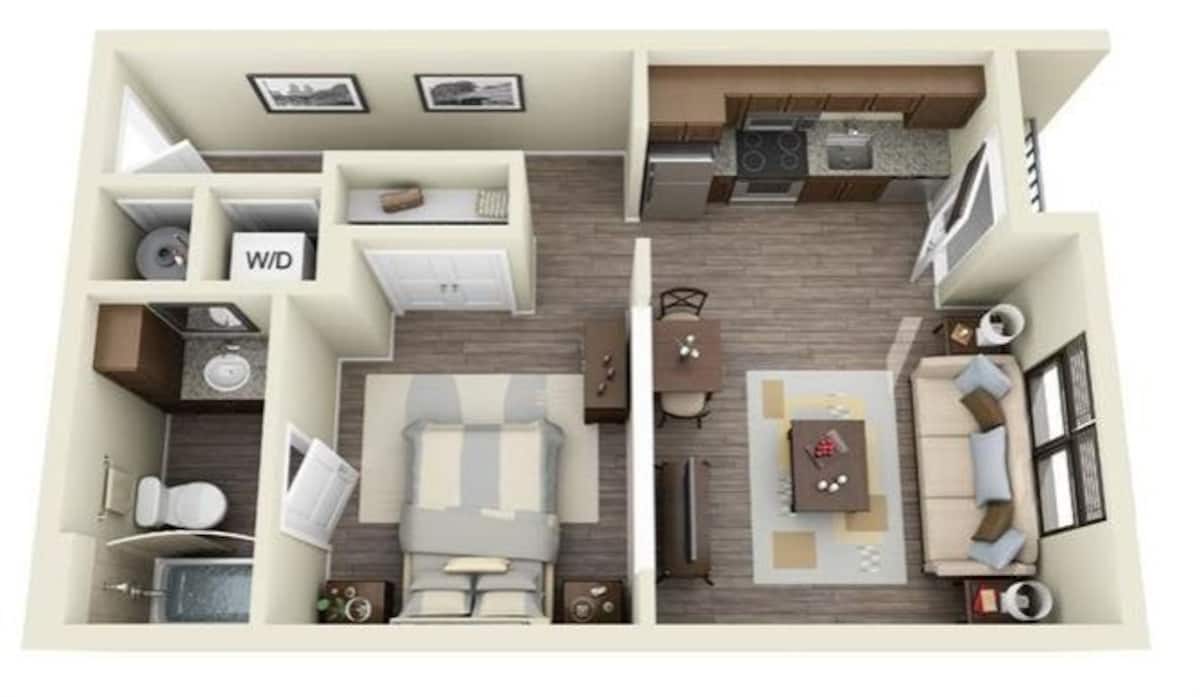 Floorplan diagram for Griffith, showing Studio