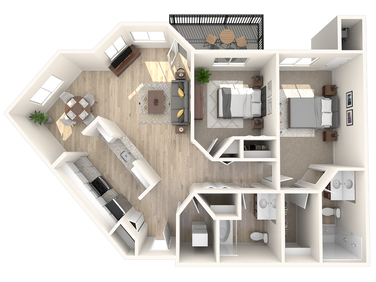 Floorplan diagram for 3b2-kent, showing 2 bedroom
