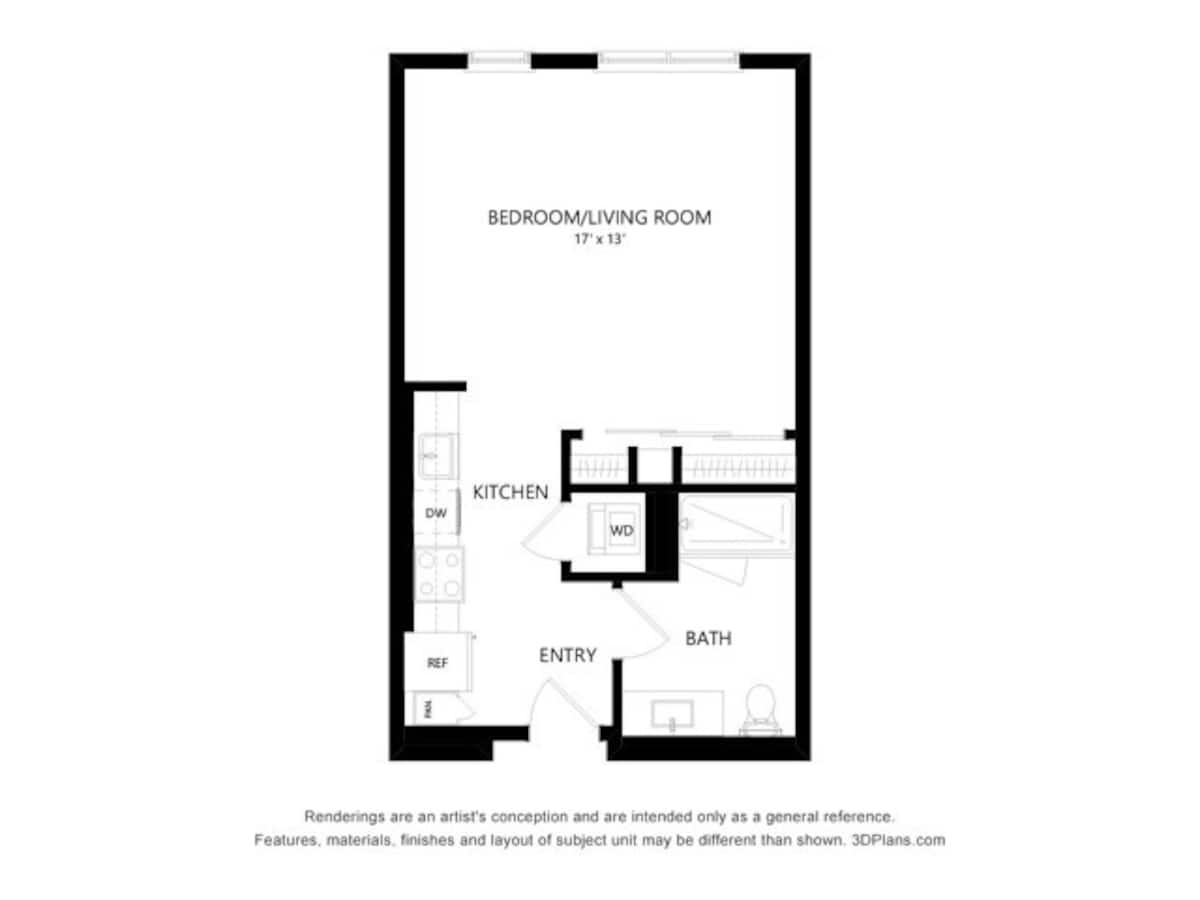 Floorplan diagram for LA-31A F, showing Studio