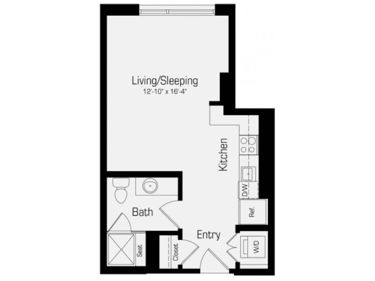 Floorplan diagram for M2, showing Studio