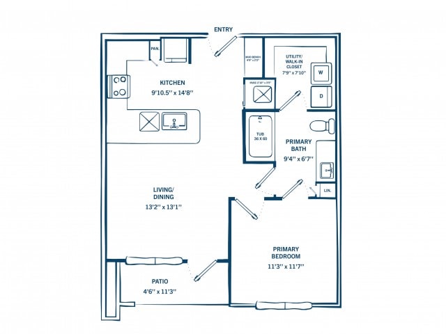 Plano de A1C, que muestra 1 habitación