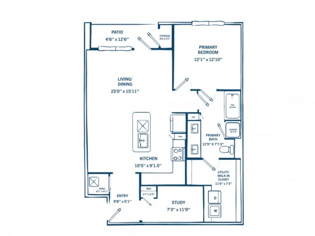 Floorplan diagram for A3, showing 1 bedroom