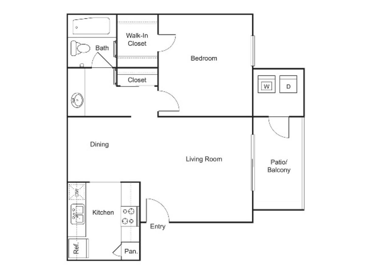 Floorplan diagram for A3 - Classic, showing 1 bedroom