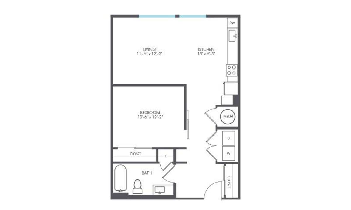 Floorplan diagram for Pop, showing Studio