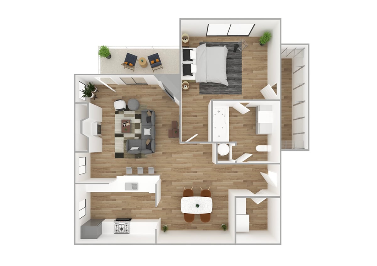 Floorplan diagram for Montreal | Renovated, showing 1 bedroom