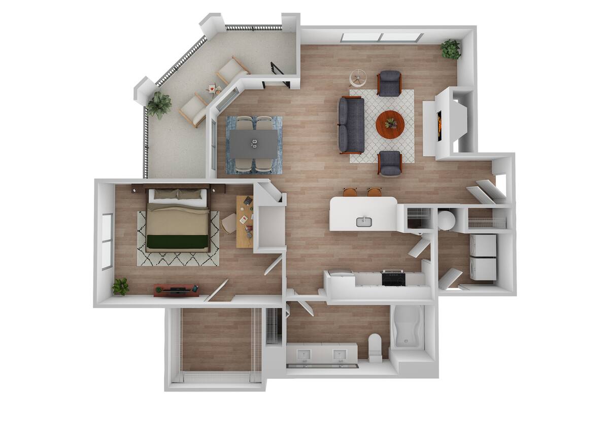 Floorplan diagram for Riesling 2, showing 1 bedroom